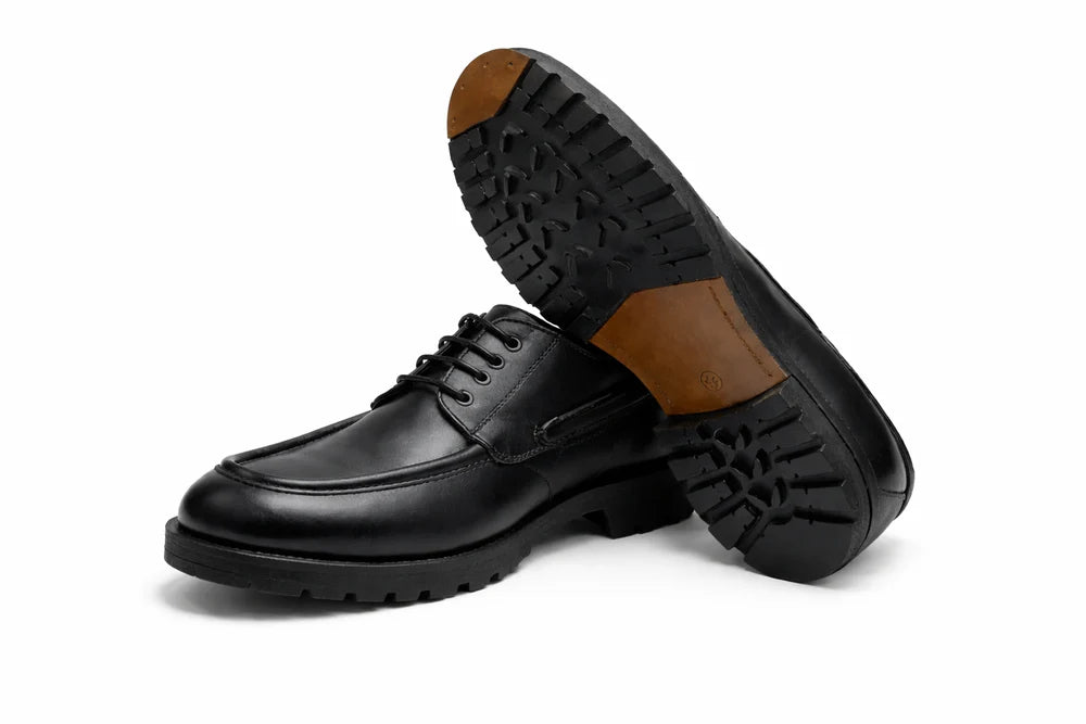 L'Hybride Audacieux — Chaussure Bateau Noir Cuir