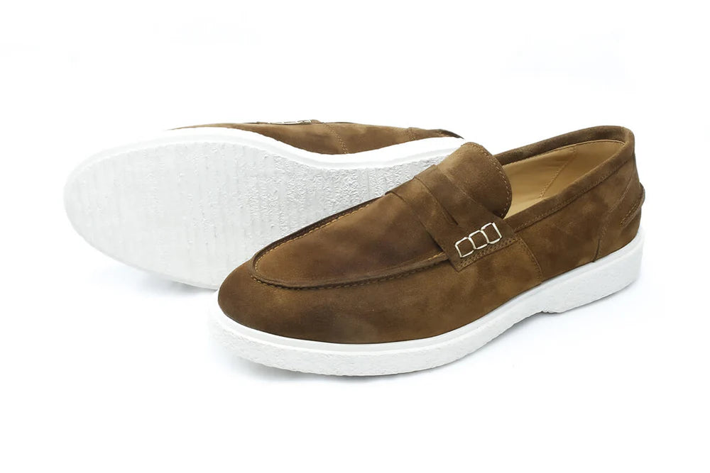 Mocassin Riviera — Daim Brown & Semelle Sport