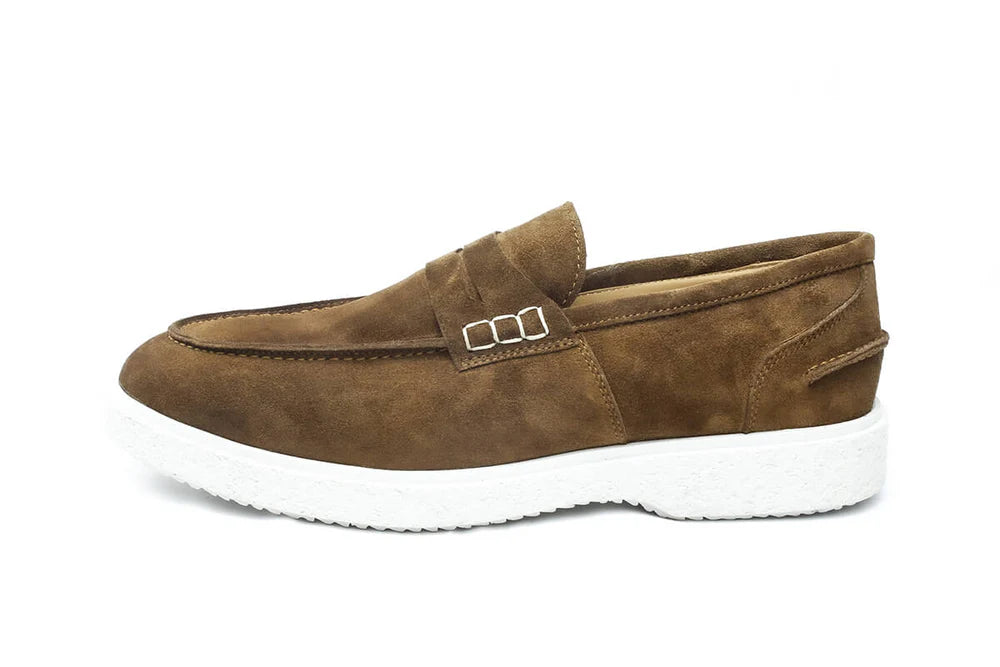 Mocassin Riviera — Daim Brown & Semelle Sport